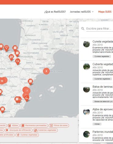 Mapa interactivo del proyecto de difusión RedSUDS